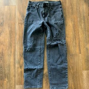 Madewell Black Straight Leg Jeans